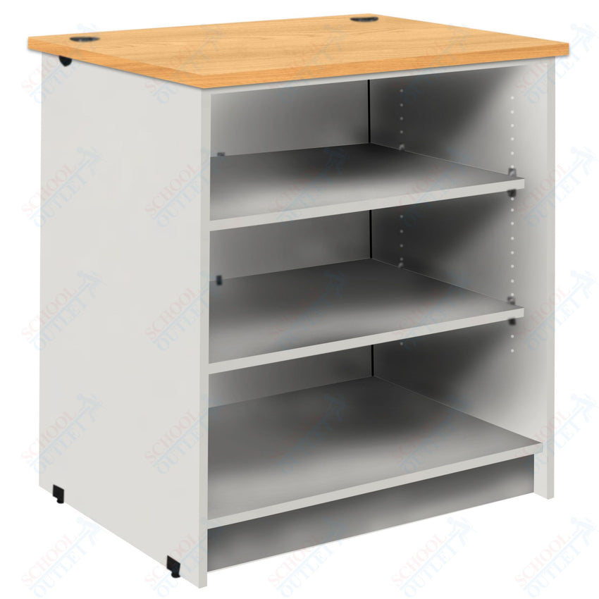 Circulation Desk Units with 3 Open Shelves (88002 Z40) - SchoolOutlet