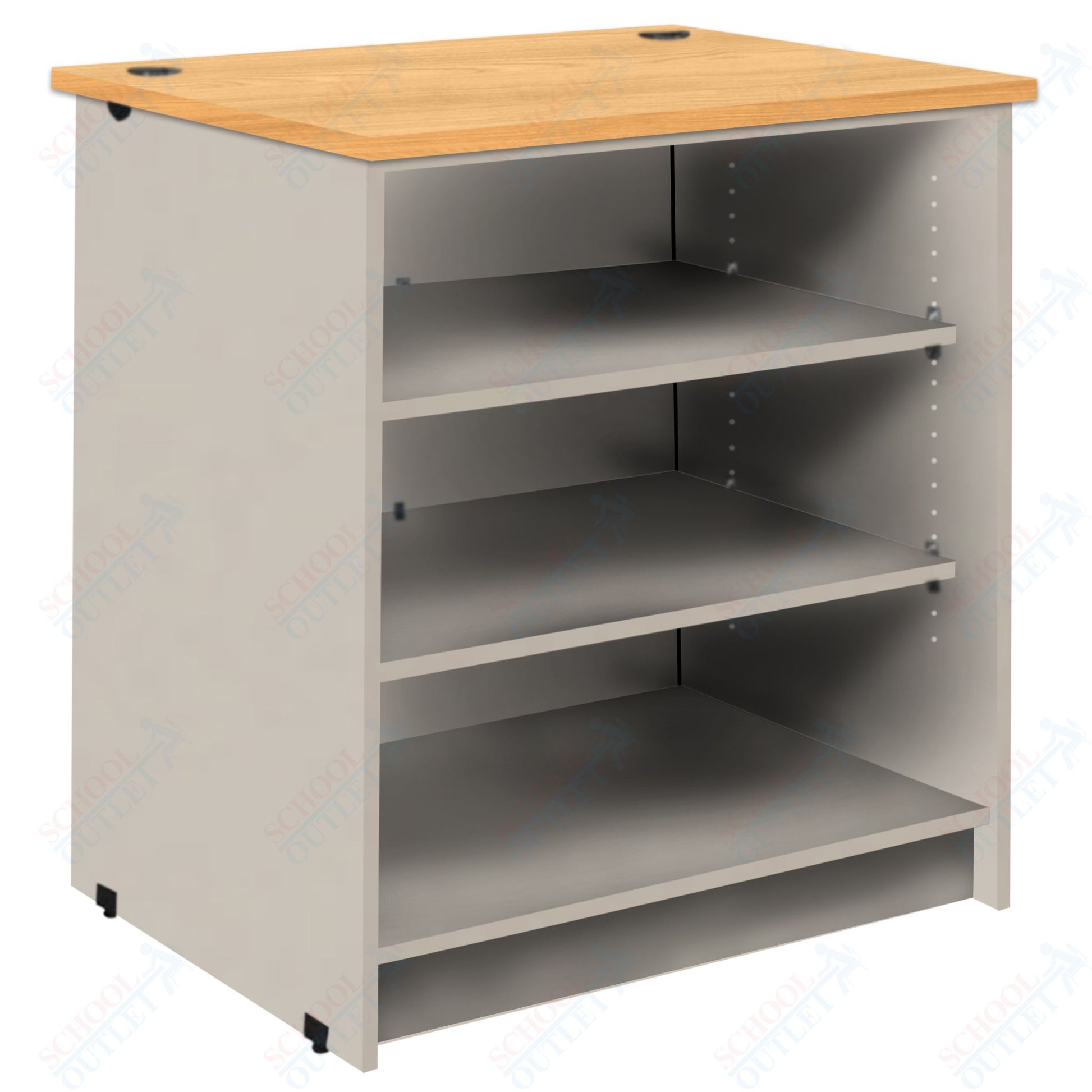 Circulation Desk Units with 3 Open Shelves (88002 Z40) - SchoolOutlet