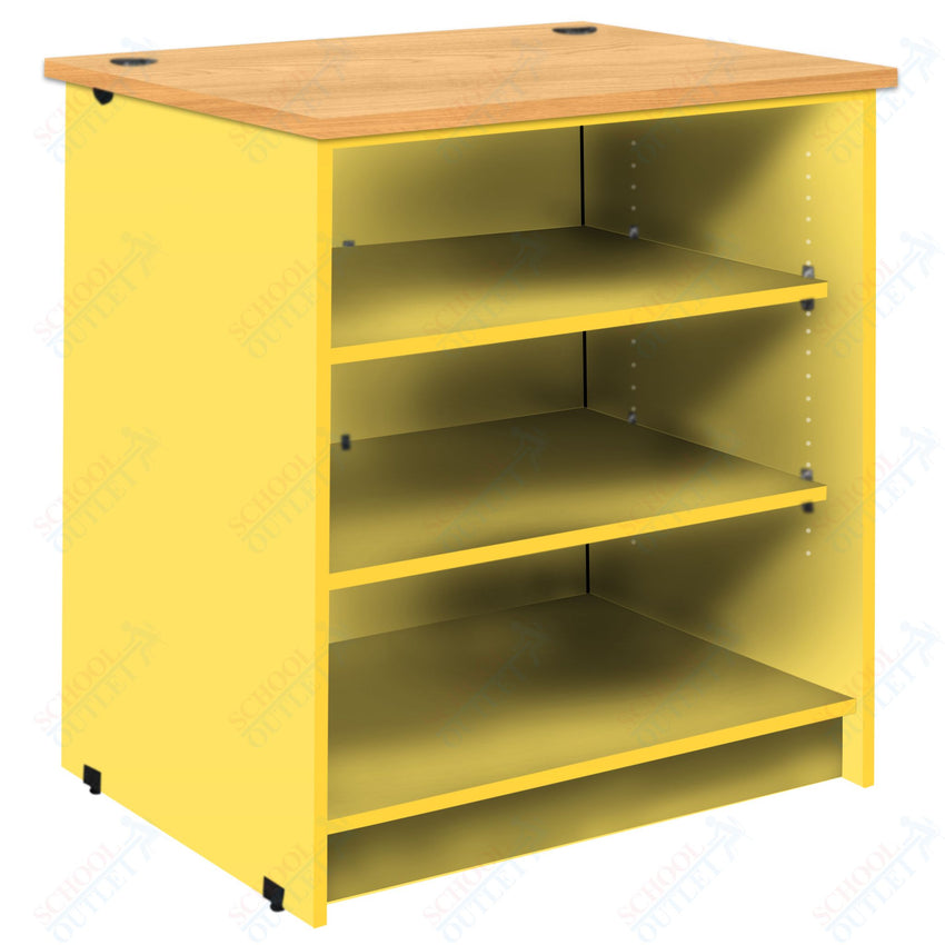 Circulation Desk Units with 3 Open Shelves (88002 Z40) - SchoolOutlet