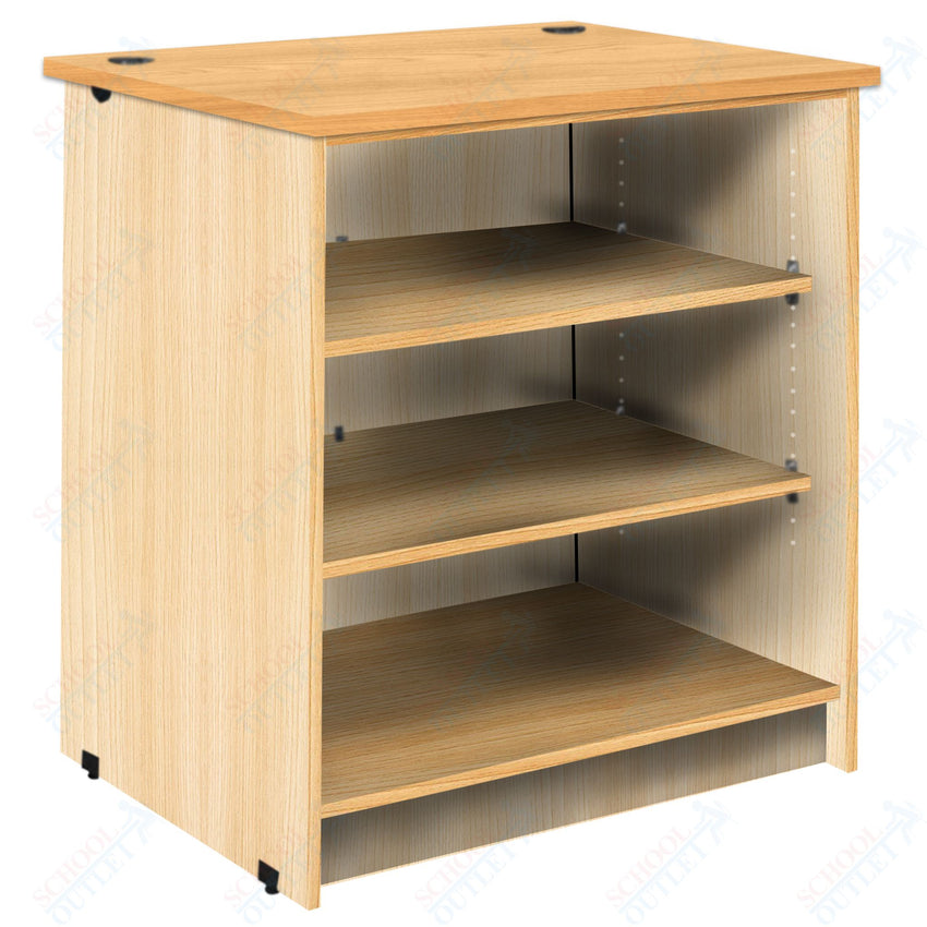 Circulation Desk Units with 3 Open Shelves (88002 Z40) - SchoolOutlet