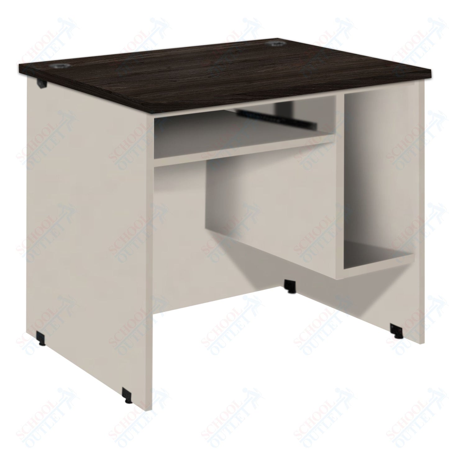 CPU station with Pullout Keyboard Tray and CPU Compartment (88032 Z30) - SchoolOutlet