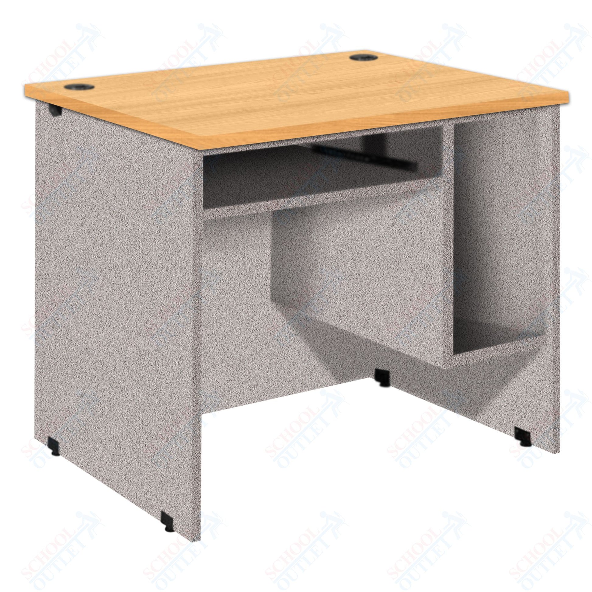 CPU station with Pullout Keyboard Tray and CPU Compartment (88032 Z30) - SchoolOutlet