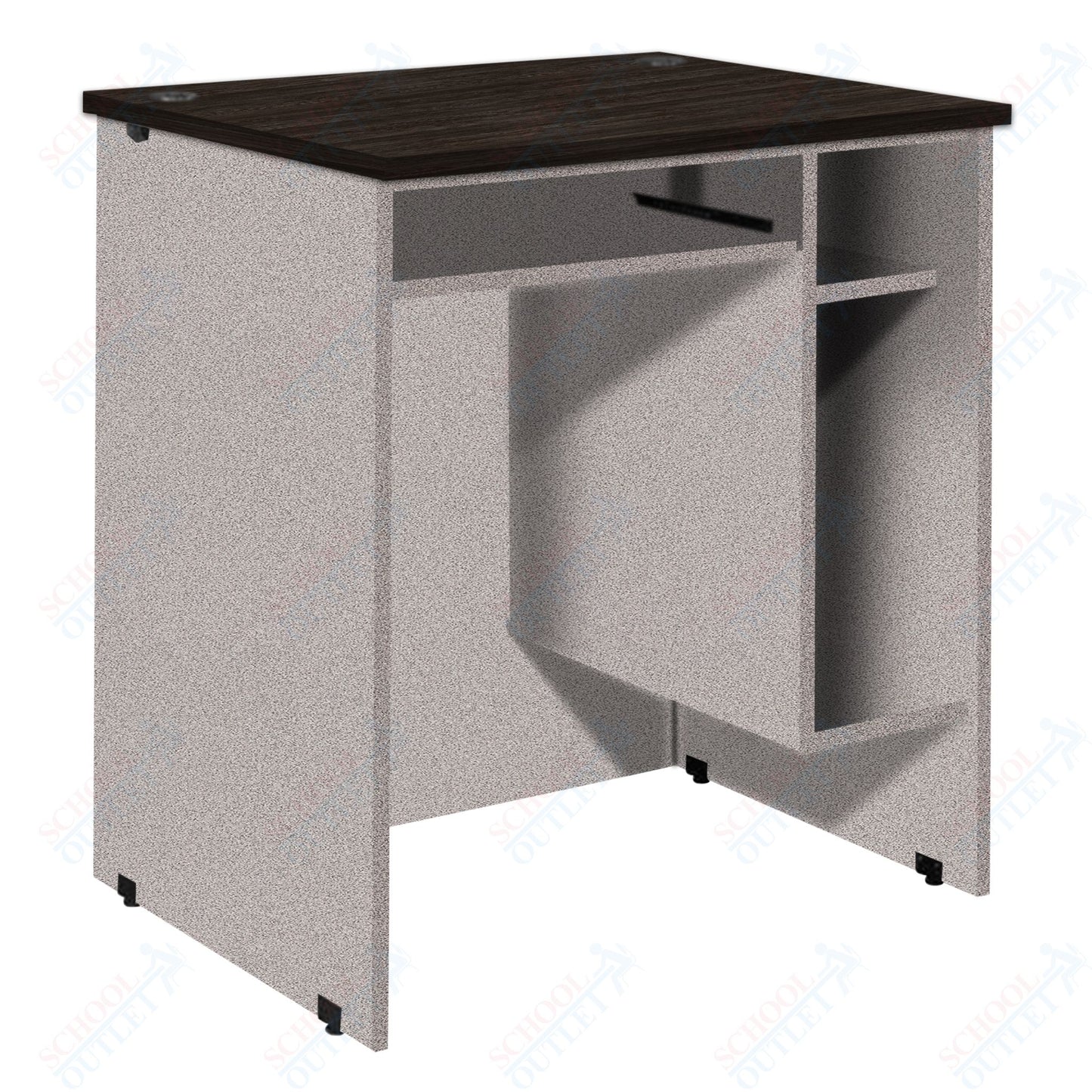 CPU Station with Pullout Keyboard Tray, CPU Compartment and Adjustable Shelf (88032 Z40) - SchoolOutlet