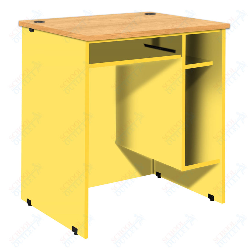 CPU Station with Pullout Keyboard Tray, CPU Compartment and Adjustable Shelf (88032 Z40) - SchoolOutlet