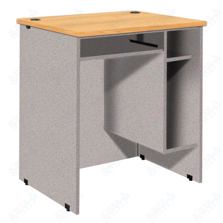 CPU Station with Pullout Keyboard Tray, CPU Compartment and Adjustable Shelf (88032 Z40) - SchoolOutlet