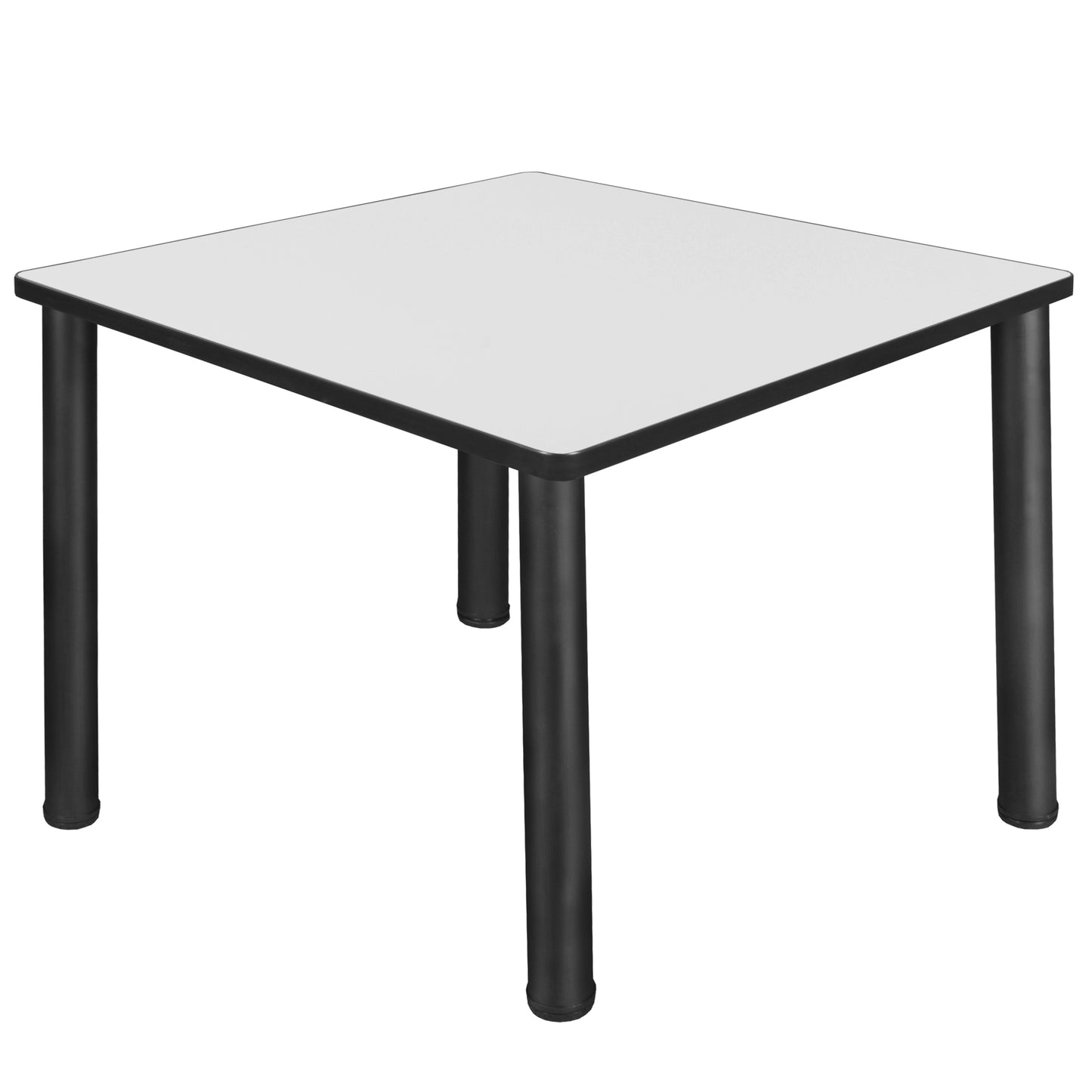 Regency Kee 36 in. Medium Square Breakroom Table- Ash Grey Top, Black Legs
