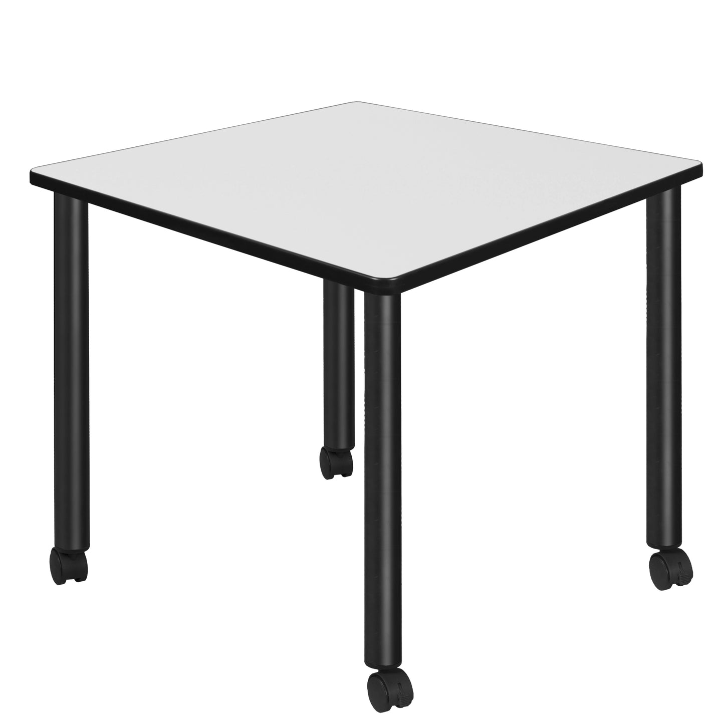 Regency Kee Medium 36 in. Square Breakroom Table, Black Mobile Legs
