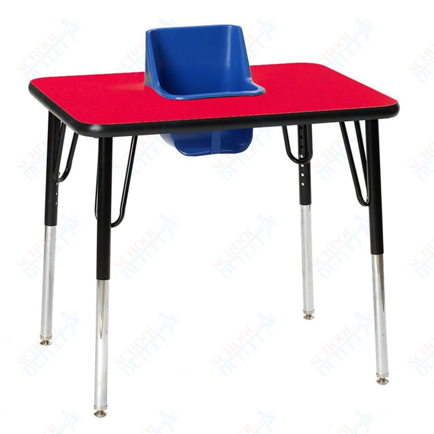 One-Seat Rectangular Toddler Table 30"W X 24"L (Toddler Tables TOD-TT1)