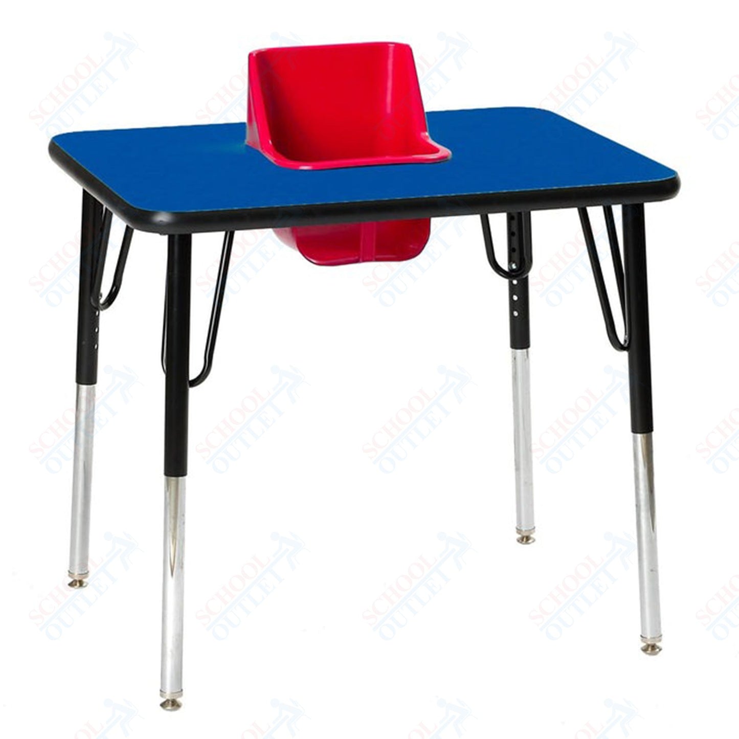 One-Seat Rectangular Toddler Table 30"W X 24"L (Toddler Tables TOD-TT1)