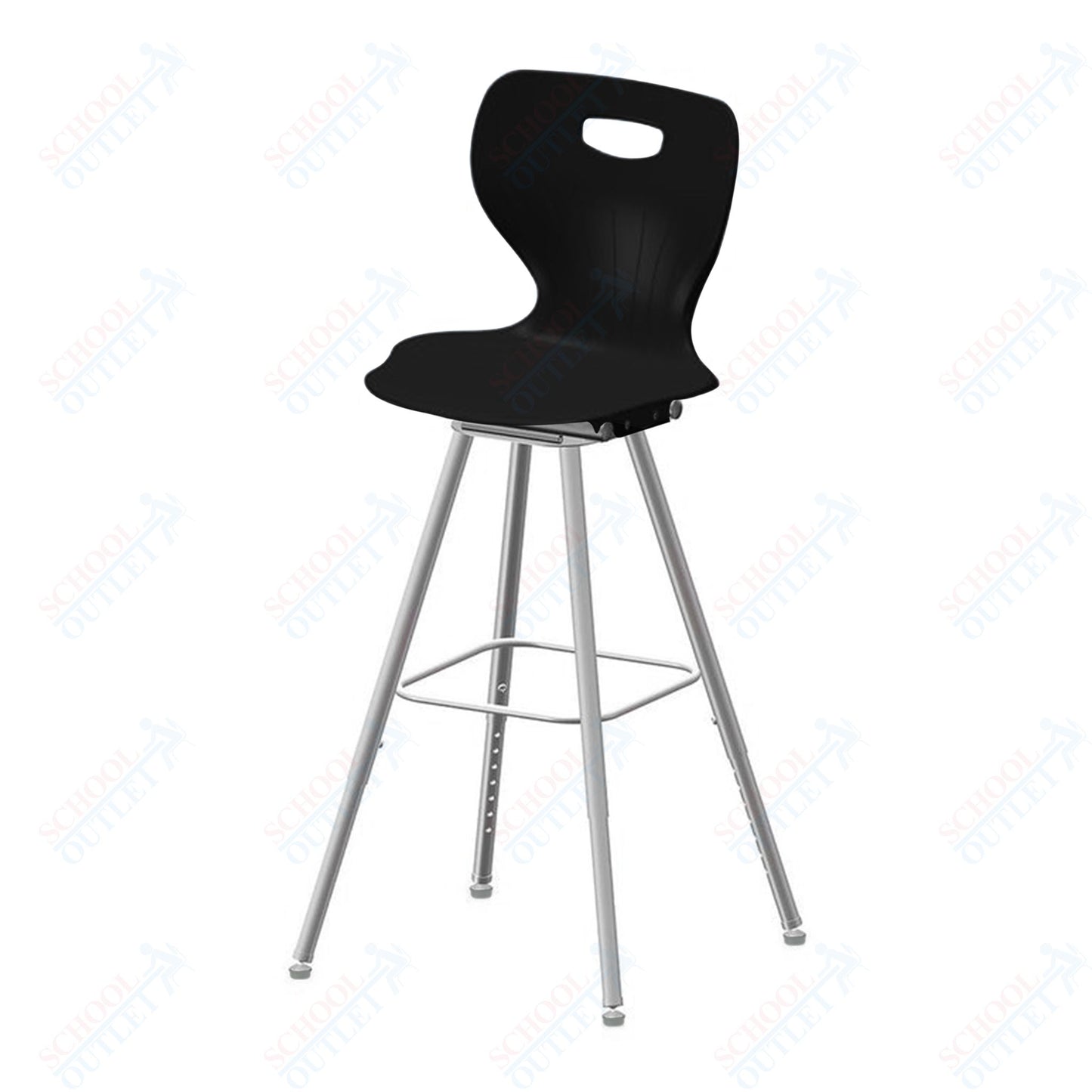 USA Capitol Euroflex 25"- 33" Adjustable Height Fixed Position Swivel Stool (3100F)