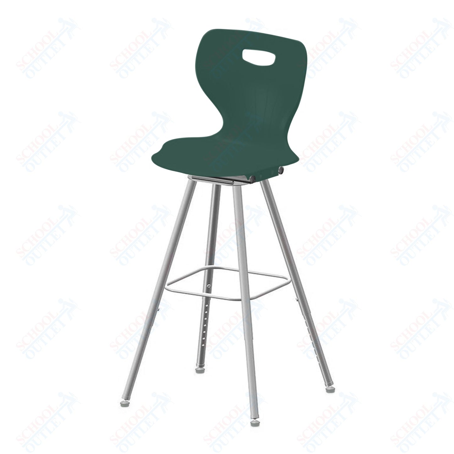 USA Capitol Euroflex 25"- 33" Adjustable Height Fixed Position Swivel Stool (3100F)