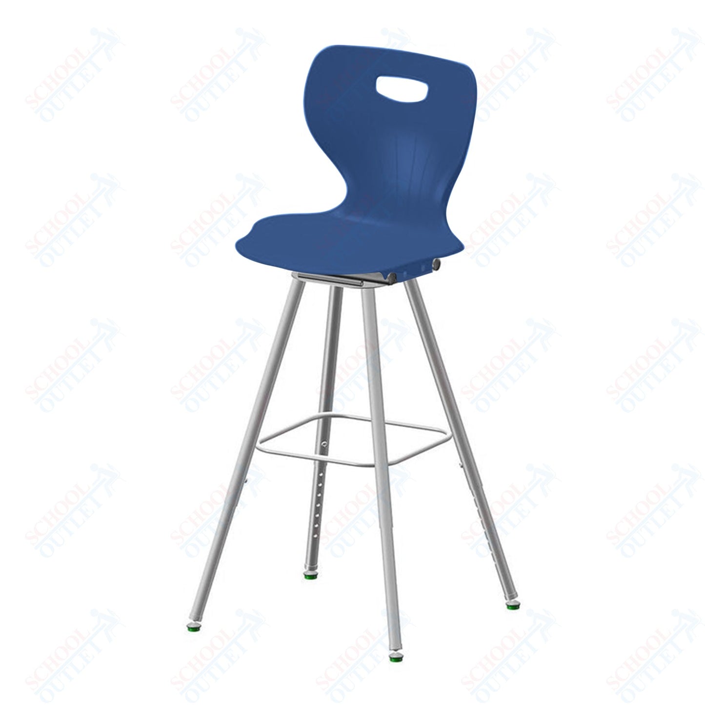 USA Capitol Euroflex 25"- 33" Adjustable Height Fixed Position Swivel Stool (3100F)