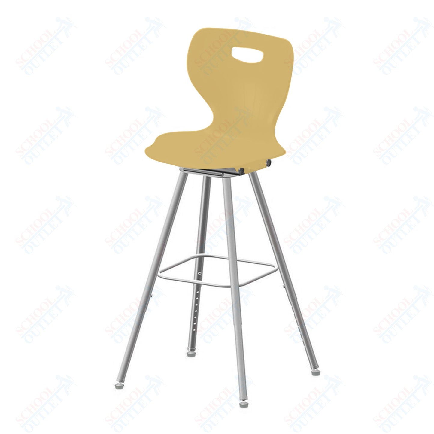 USA Capitol Euroflex 25"- 33" Adjustable Height Fixed Position Swivel Stool (3100F)