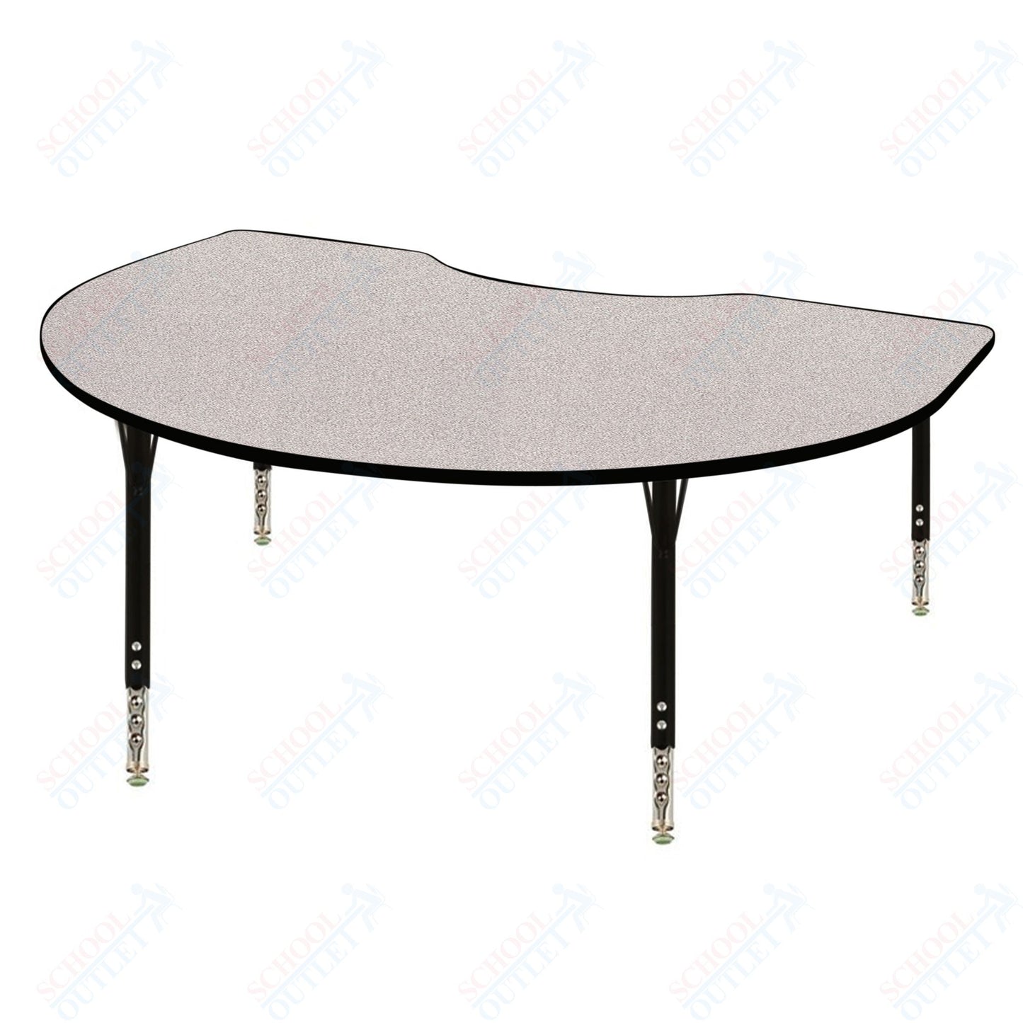 USA Capitol 36" x 60" Kidney Activity Table Adjustable Height 23"-31" (3660KSE)