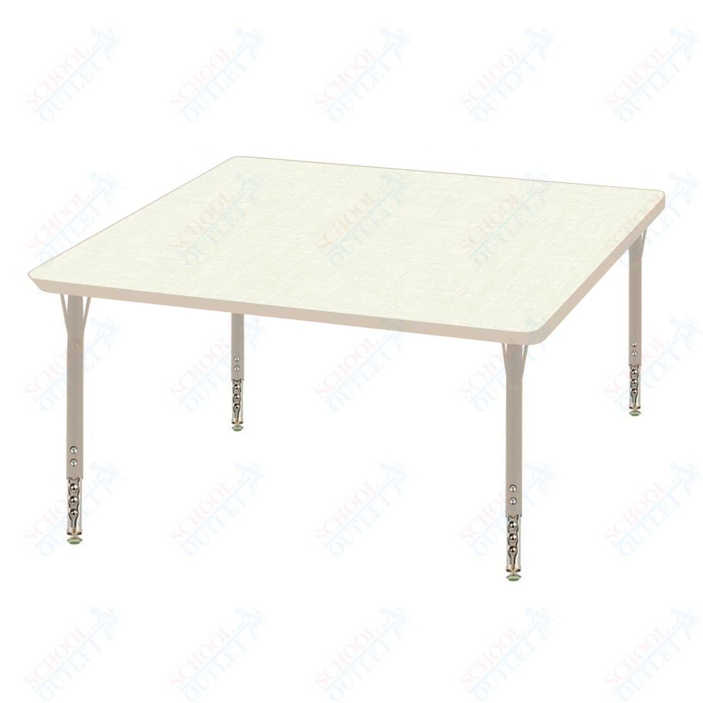 USA Capitol 36" Square Activity Table Adjustable Height 23"-31" (36SQSE)