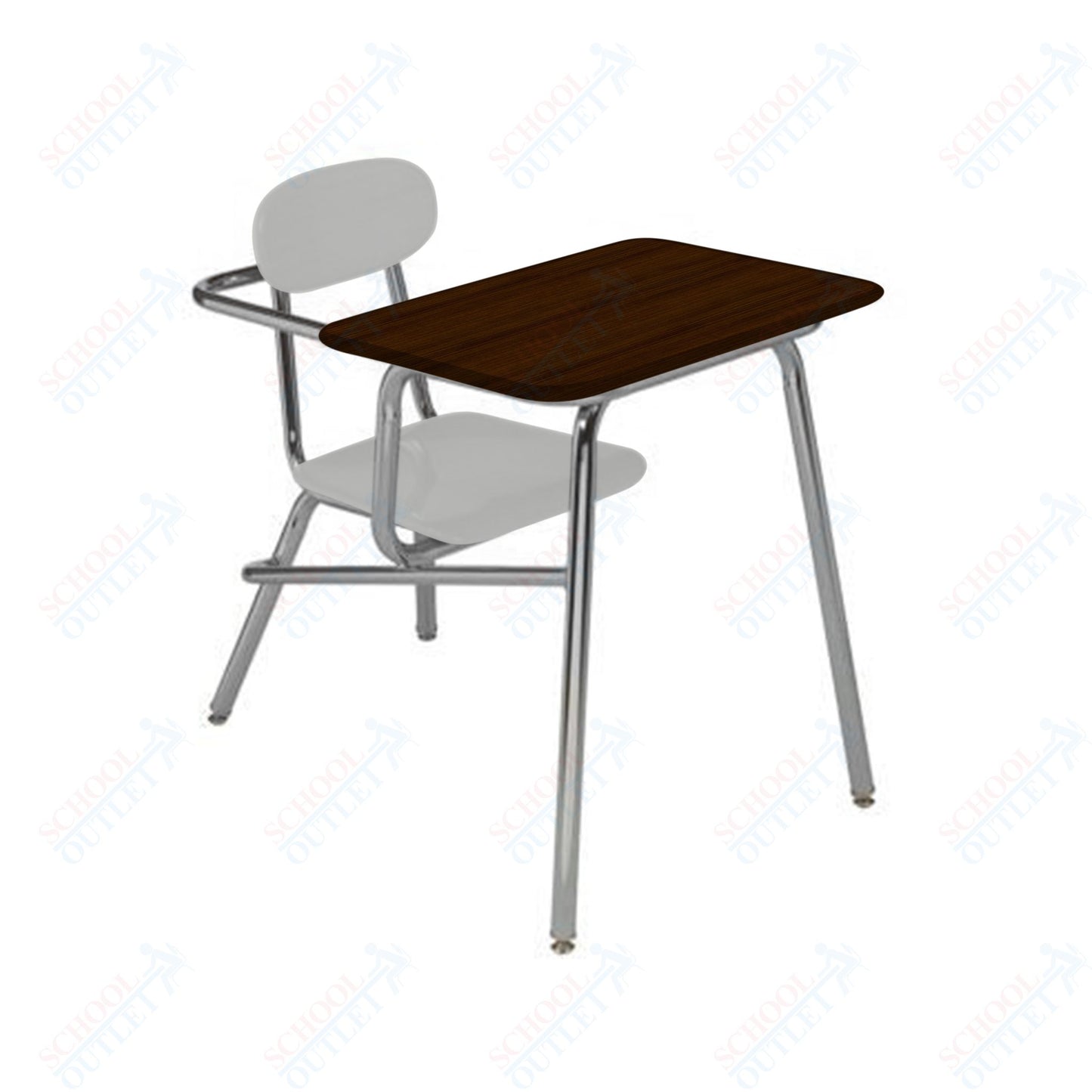 USA Capitol Legacy Combination Chair Desk, 15.5" Height, Hard Plastic Top (905) - SchoolOutlet