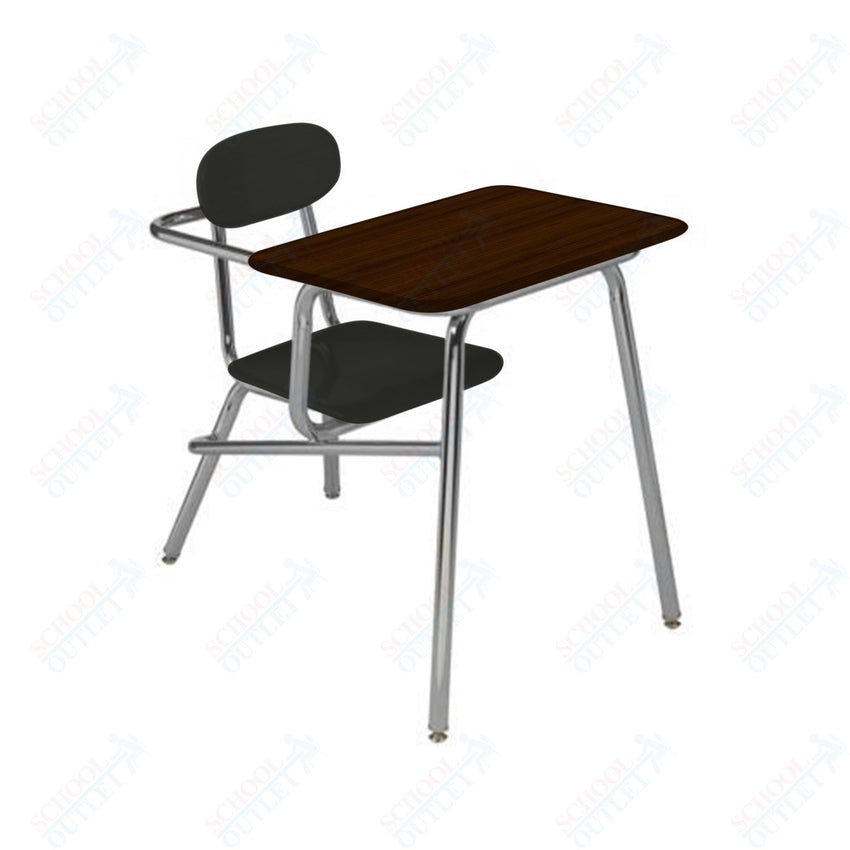 USA Capitol Legacy Combination Chair Desk with Arm Rest, 17.5" Height, Hard Plastic Top (907A) - SchoolOutlet