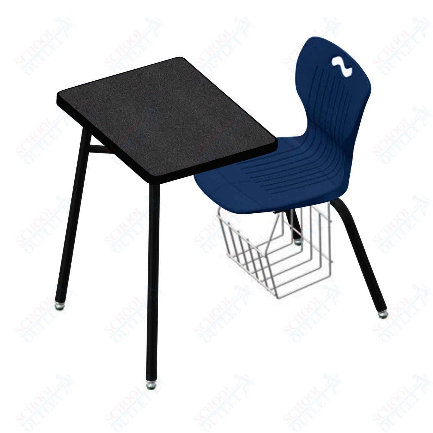 USA Capitol Ntersect 14" Seat Height Combination Desk with Book Basket and HPL Top (N914HPCL)