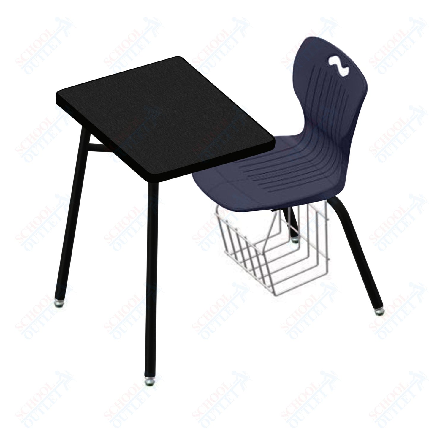 USA Capitol Ntersect 16" Seat Height Combination Desk with Book Basket and HPL Top (N916HPCL)