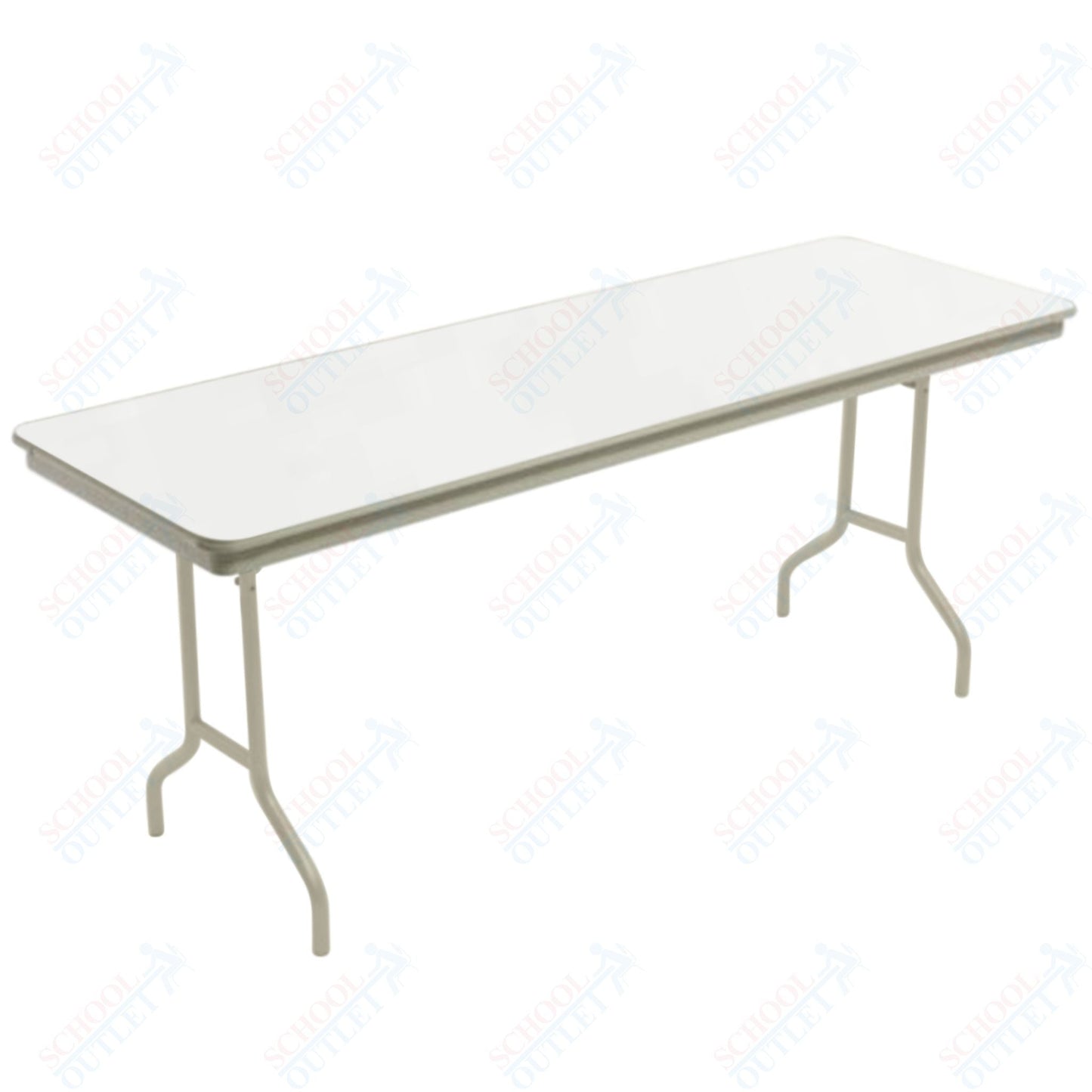 AmTab Dynalite Featherweight Heavy-Duty ABS Plastic Folding Table - Rectangle - 18"W x 60"L x 29"H (AmTab AMT-185DL) - SchoolOutlet