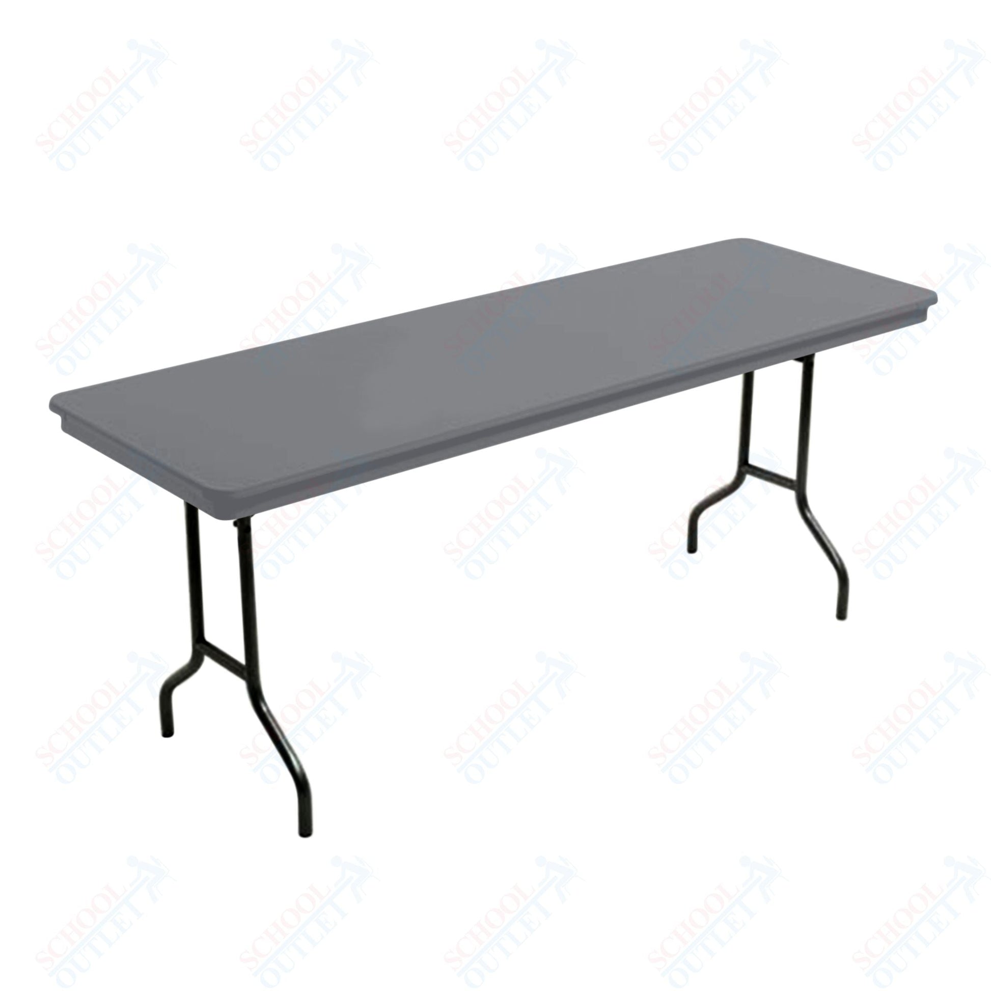 AmTab Dynalite Featherweight Heavy - Duty ABS Plastic Folding Table - Rectangle - 18"W x 96"L x 29"H (AmTab AMT - 188DL) - SchoolOutlet