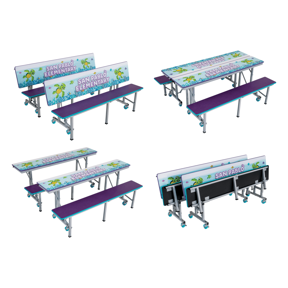 AmTab All - In - One Mobile Convertible Bench - 72"L (AmTab AMT - ACB6) - SchoolOutlet