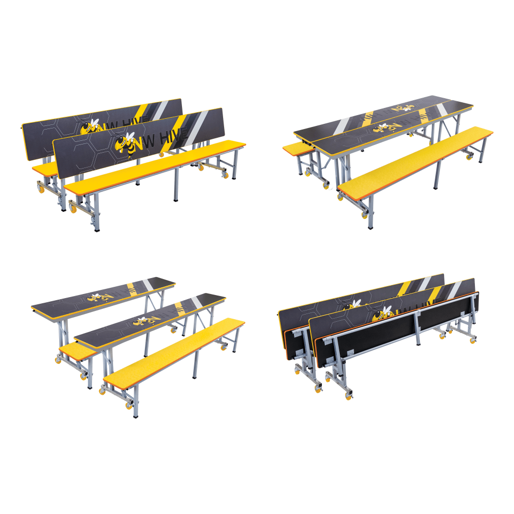 AmTab All - In - One Mobile Convertible Bench - 84"L (AmTab AMT - ACB7) - SchoolOutlet