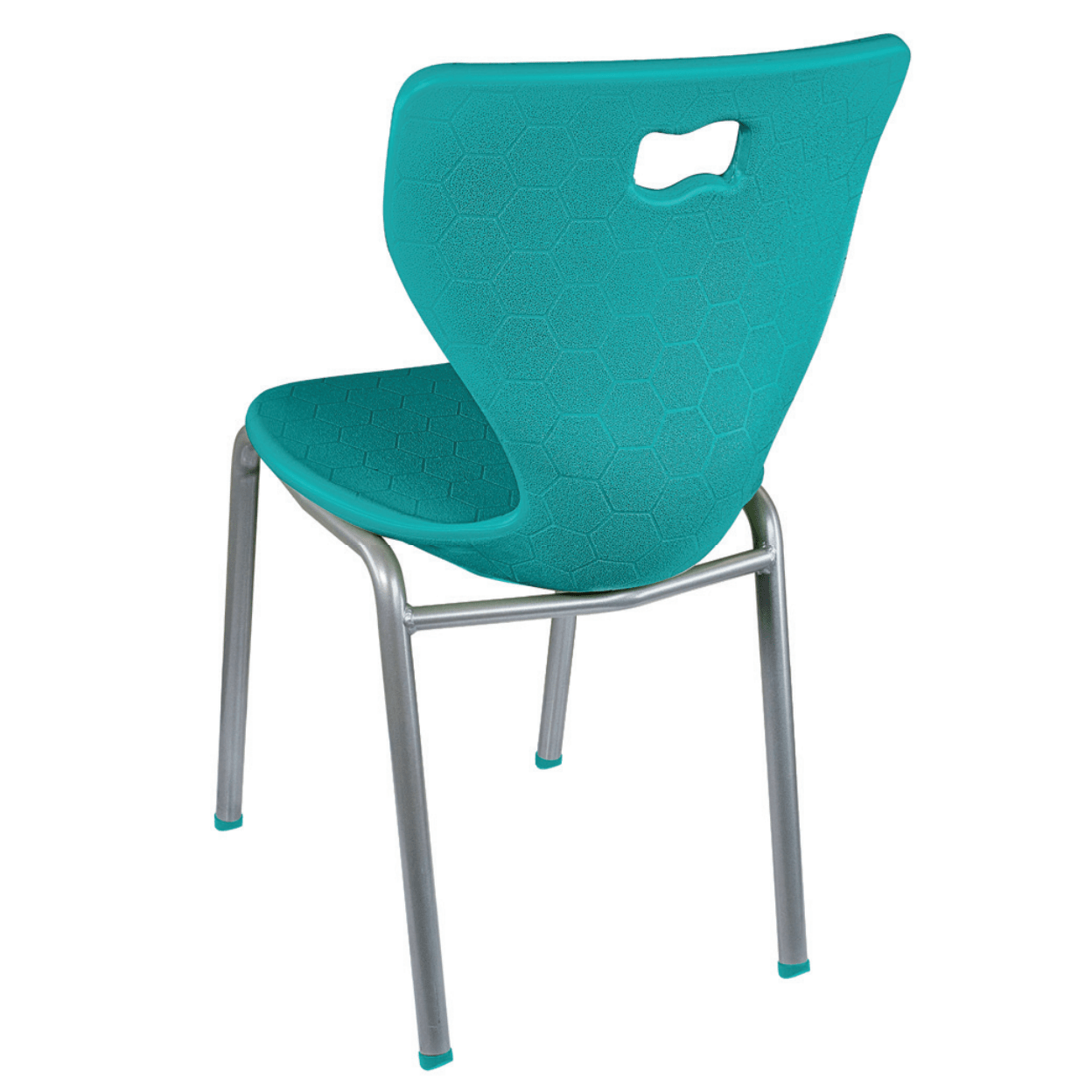Light Blue 4-Leg School Chair