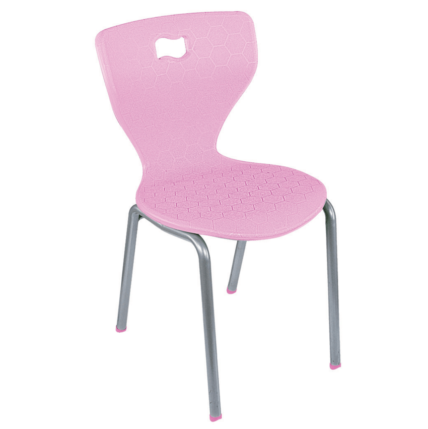 Pink 4-Leg School Chair