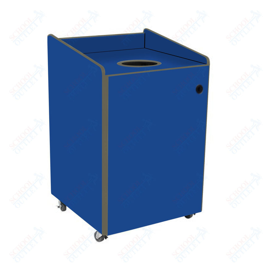 AmTab Heavy - Duty Recycling Receptacle - Applicable for 32 Gallon Cans and Drums - 33"W x 32"L x 42"H (AMT - HDRR32) - SchoolOutlet