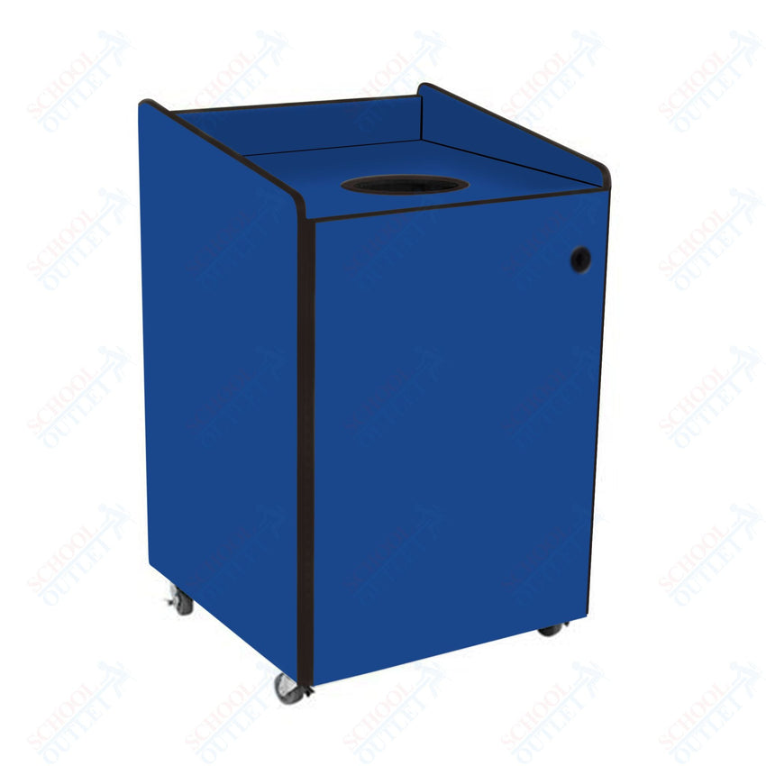 AmTab Heavy - Duty Recycling Receptacle - Applicable for 32 Gallon Cans and Drums - 33"W x 32"L x 42"H (AMT - HDRR32) - SchoolOutlet