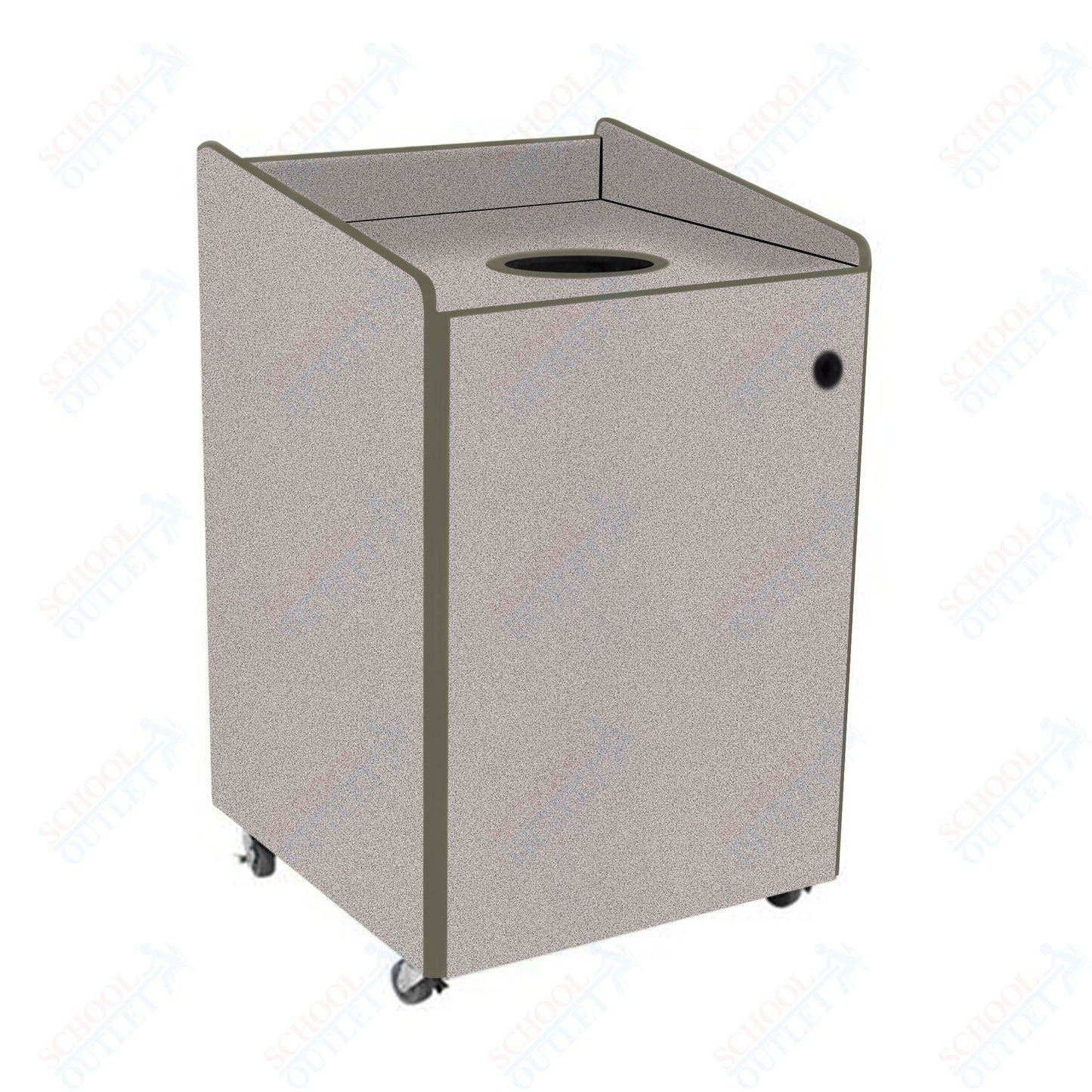 AmTab Heavy - Duty Recycling Receptacle - Applicable for 32 Gallon Cans and Drums - 33"W x 32"L x 42"H (AMT - HDRR32) - SchoolOutlet