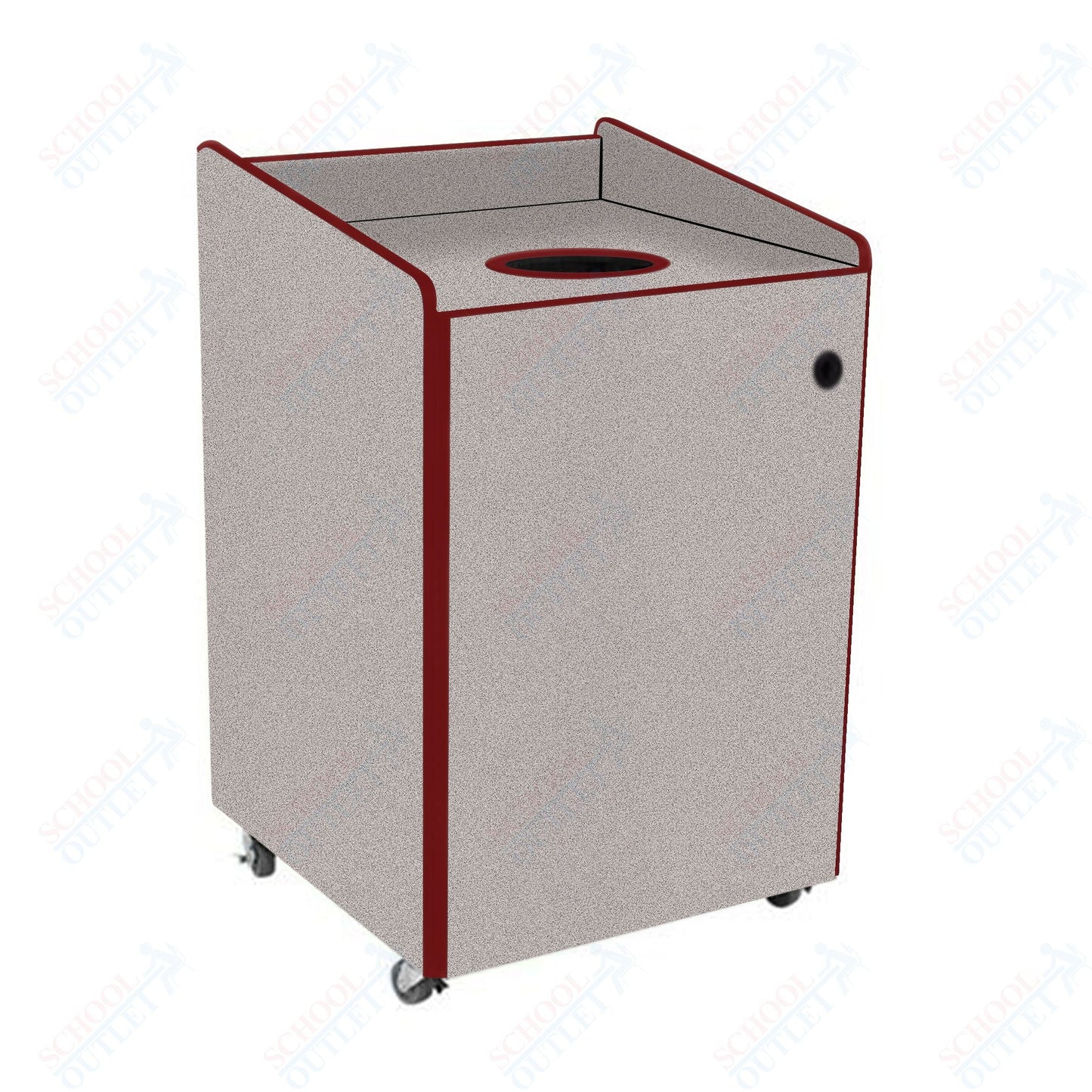 AmTab Heavy - Duty Recycling Receptacle - Applicable for 32 Gallon Cans and Drums - 33"W x 32"L x 42"H (AMT - HDRR32) - SchoolOutlet