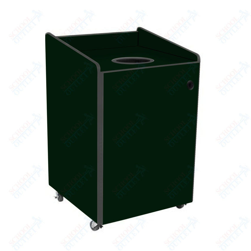 AmTab Heavy - Duty Recycling Receptacle - Applicable for 32 Gallon Cans and Drums - 33"W x 32"L x 42"H (AMT - HDRR32) - SchoolOutlet