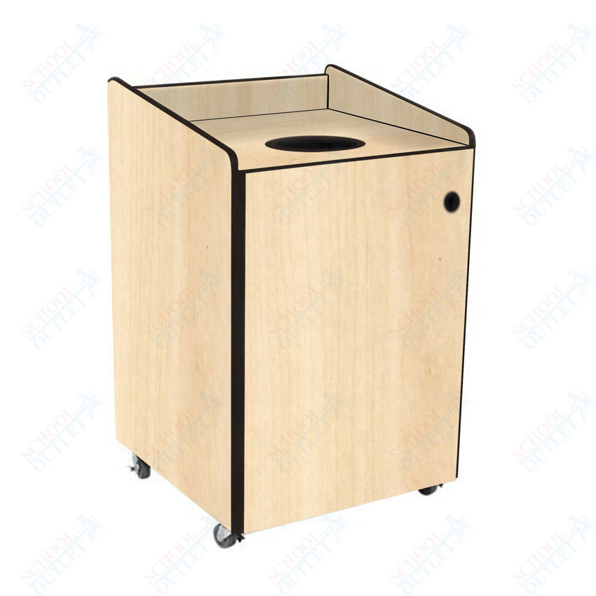 AmTab Heavy - Duty Recycling Receptacle - Applicable for 32 Gallon Cans and Drums - 33"W x 32"L x 42"H (AMT - HDRR32) - SchoolOutlet