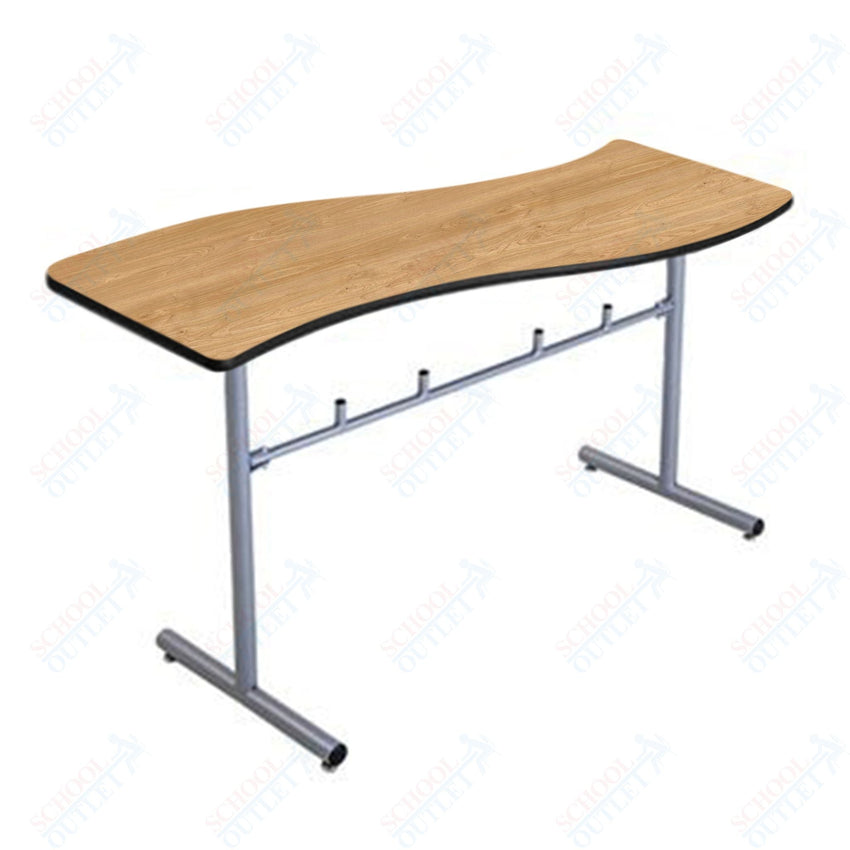 AmTab Caf Table - Wave - 30"W x 72"L x 42"H (AMT - LTSW30642D) - SchoolOutlet