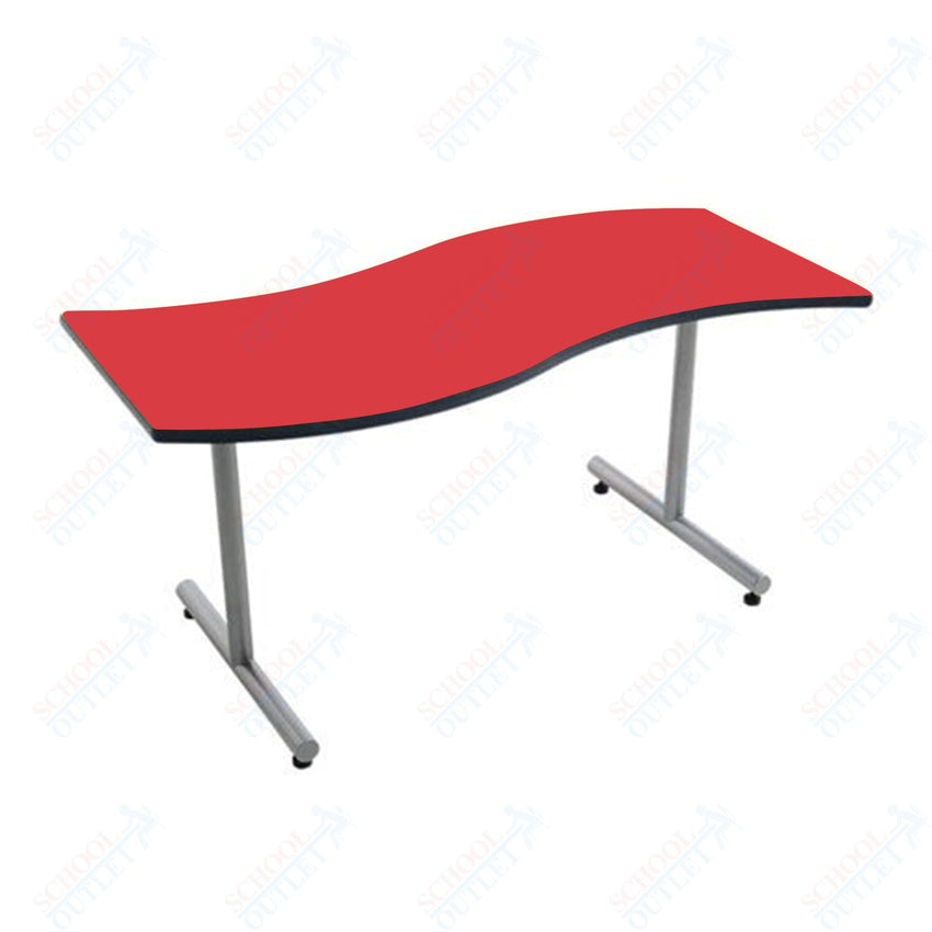 AmTab Caf Table - Wave - 30"W x 96"L x 42"H (AMT - LTSW30842D) - SchoolOutlet