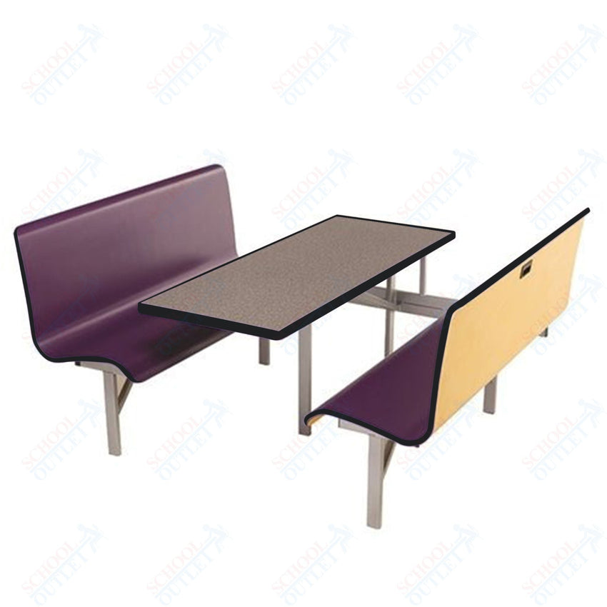 AmTab Booth Seating with Table - Package - 60"W x 72"L x 38"H (AMT - MWBSP245) - SchoolOutlet