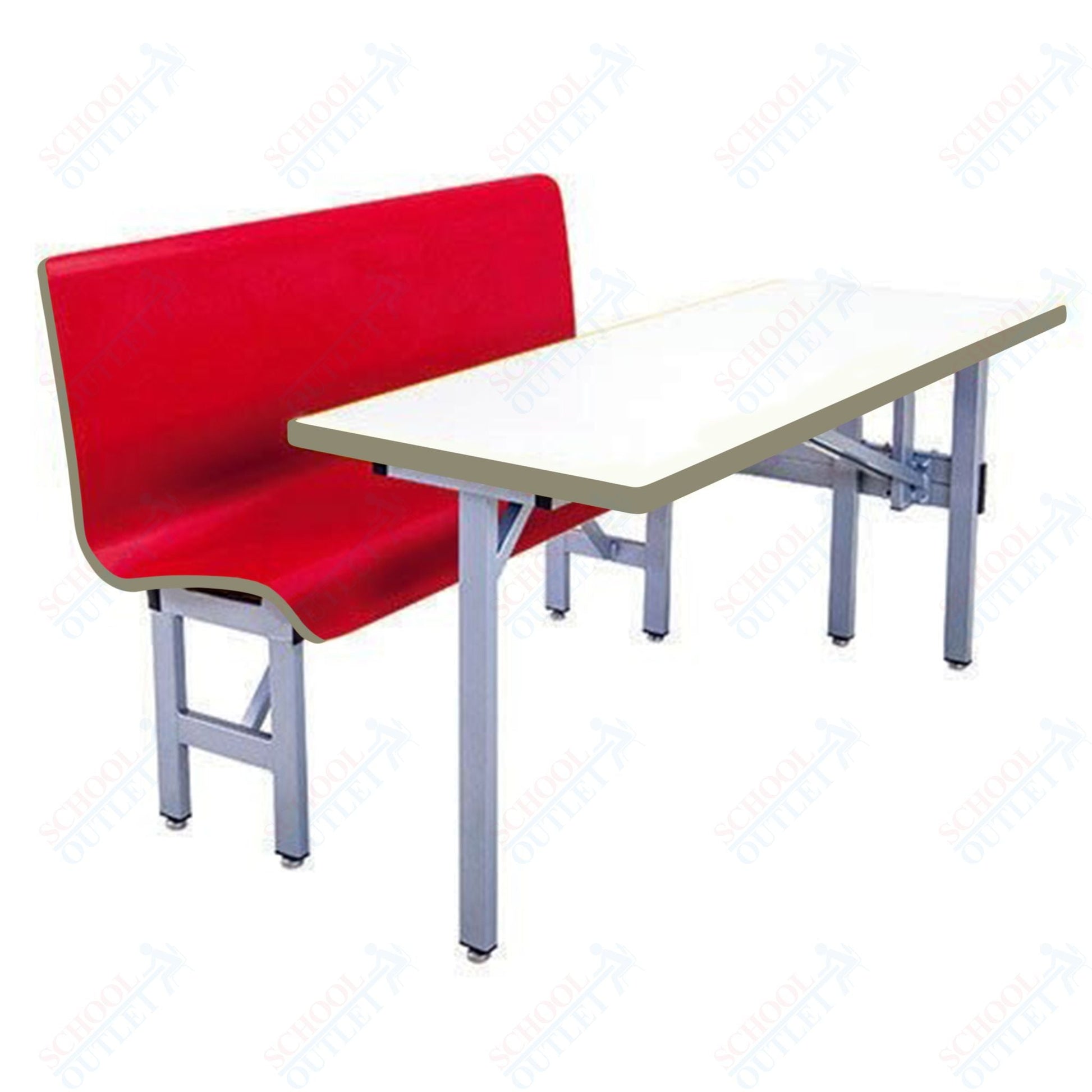 AmTab Booth Seating with Table - Half Package - 48"W x 60"L x 38"H (AMT - MWHBSP245) - SchoolOutlet