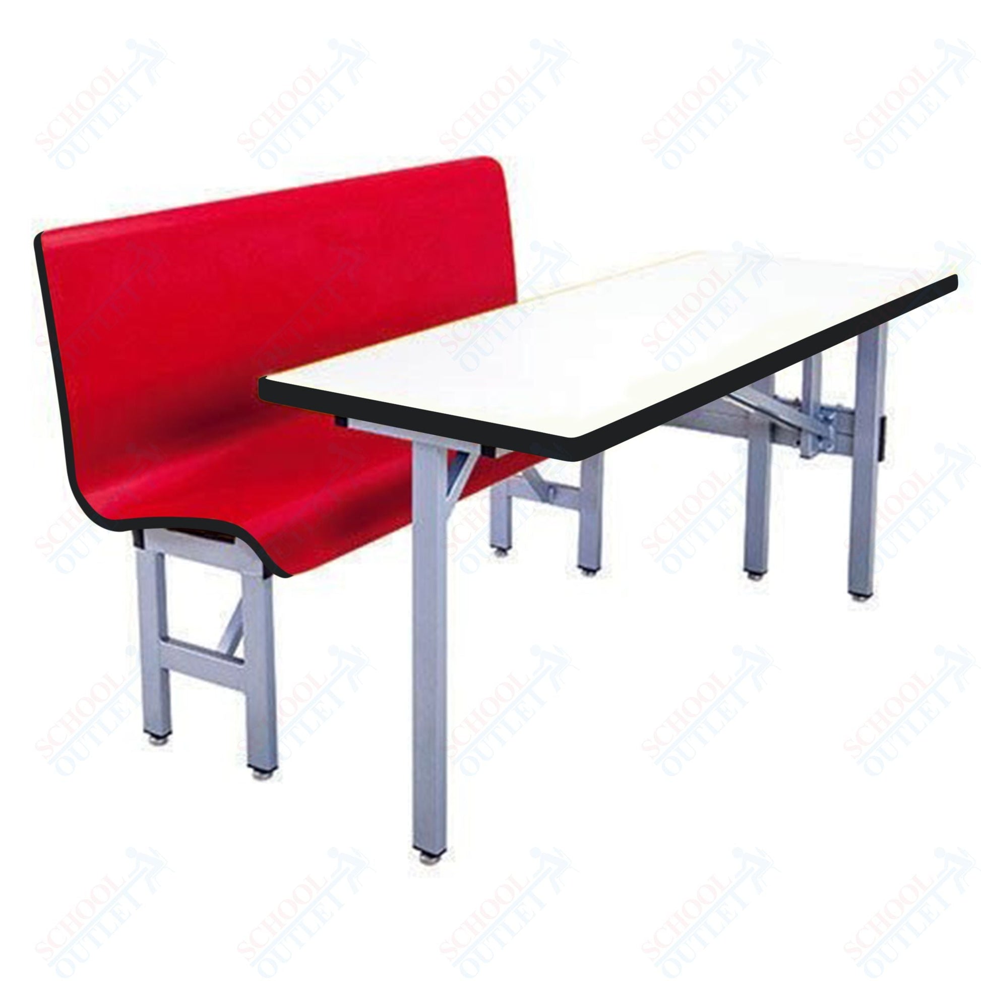 AmTab Booth Seating with Table - Half Package - 48"W x 60"L x 38"H (AMT - MWHBSP245) - SchoolOutlet