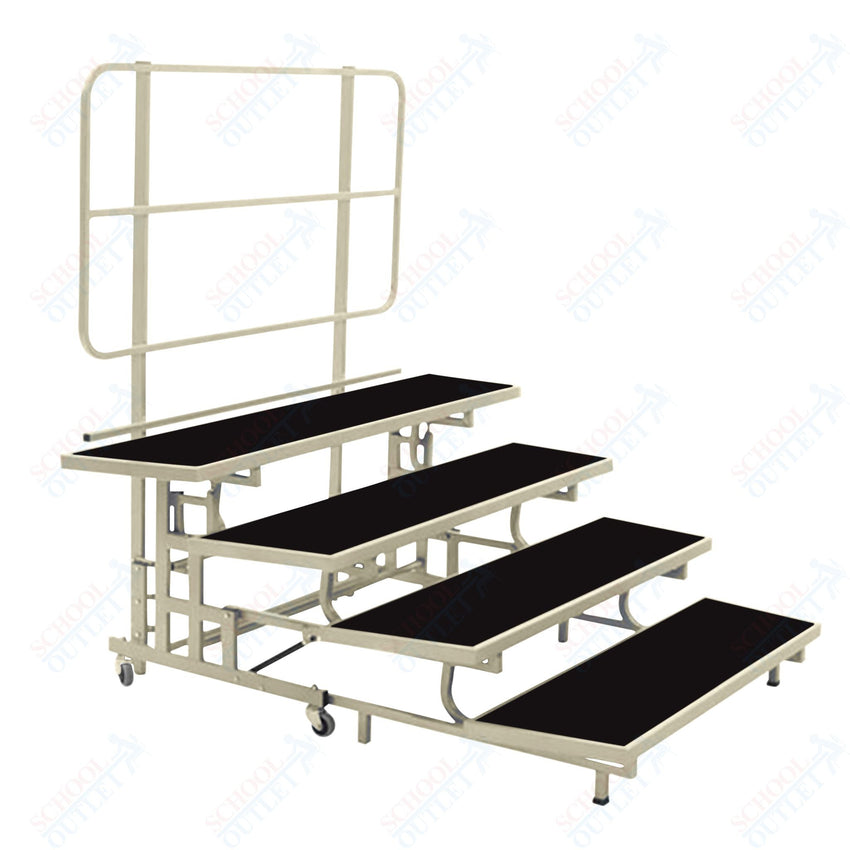 AmTab Mobile E - Z Riser - 4 Levels (8"H, 16"H, 24"H, 32"H) - 69"W x 78"L x 32"H (AmTab AMT - PCR4) - SchoolOutlet