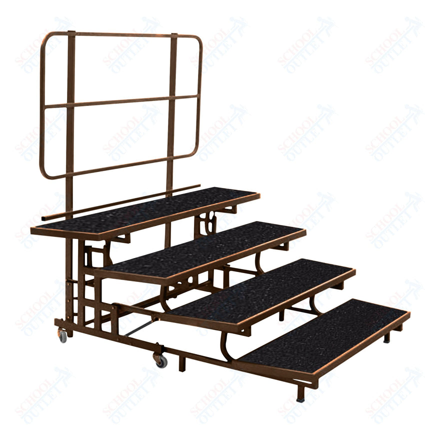 AmTab Mobile E - Z Riser - 4 Levels (8"H, 16"H, 24"H, 32"H) - 69"W x 78"L x 32"H (AmTab AMT - PCR4) - SchoolOutlet