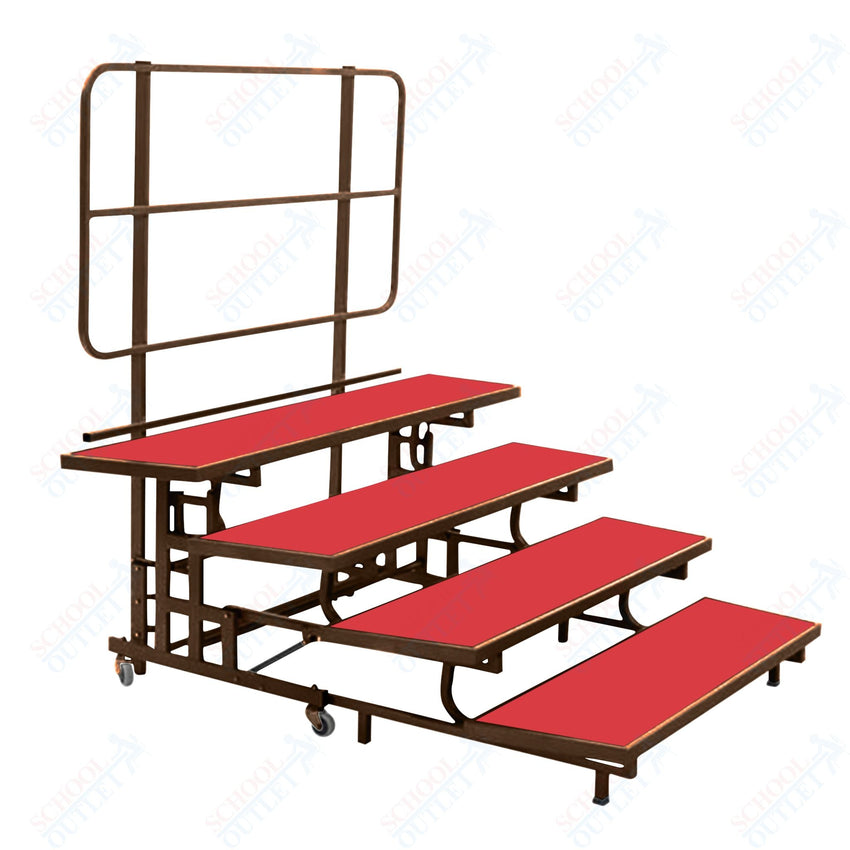 AmTab Mobile E - Z Riser - 4 Levels (8"H, 16"H, 24"H, 32"H) - 69"W x 78"L x 32"H (AmTab AMT - PCR4) - SchoolOutlet