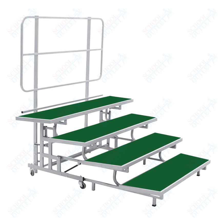 AmTab Mobile E - Z Riser - 4 Levels (8"H, 16"H, 24"H, 32"H) - 69"W x 78"L x 32"H (AmTab AMT - PCR4) - SchoolOutlet