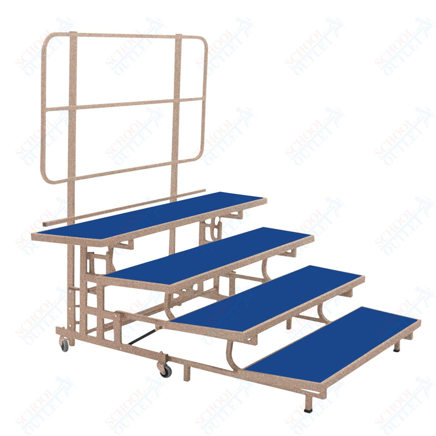 AmTab Mobile E - Z Riser - 4 Levels (8"H, 16"H, 24"H, 32"H) - 69"W x 78"L x 32"H (AmTab AMT - PCR4) - SchoolOutlet