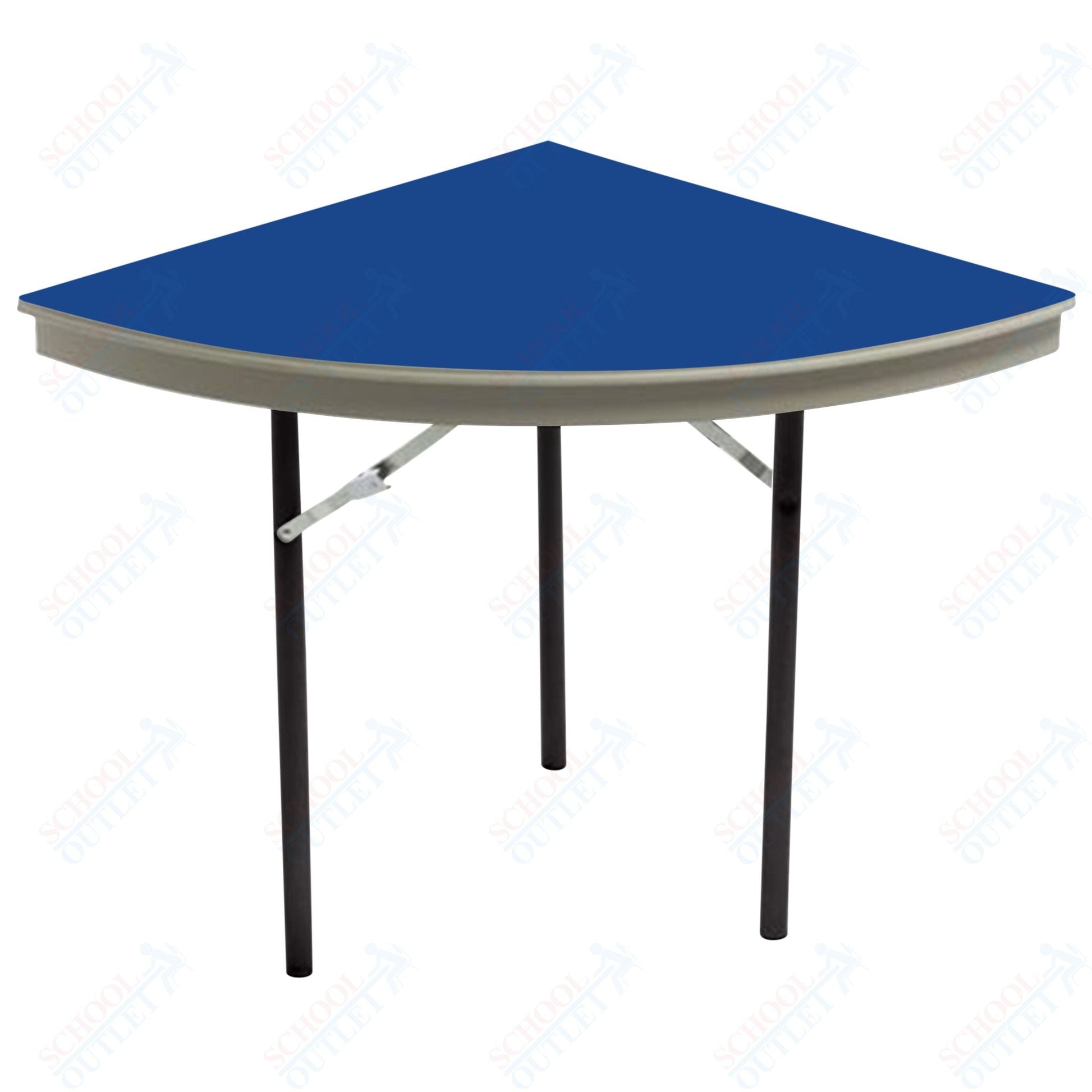 AmTab Dynalite Featherweight Heavy - Duty ABS Plastic Folding Table - Quarter 60" Diameter x 29"H (AmTab AMT - QR60DL) - SchoolOutlet