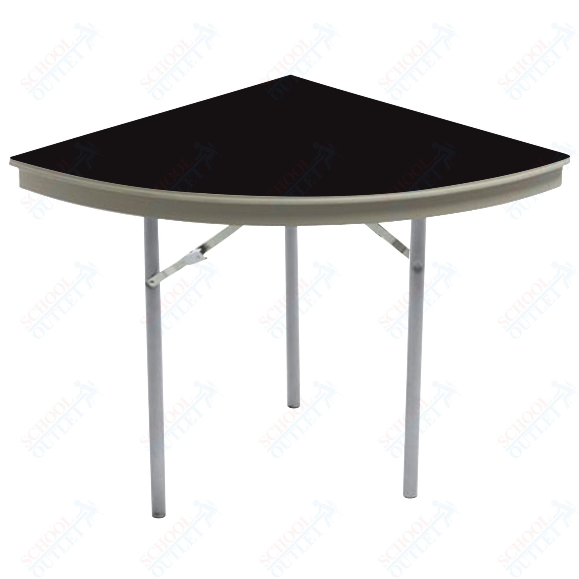 AmTab Dynalite Featherweight Heavy - Duty ABS Plastic Folding Table - Quarter 60" Diameter x 29"H (AmTab AMT - QR60DL) - SchoolOutlet