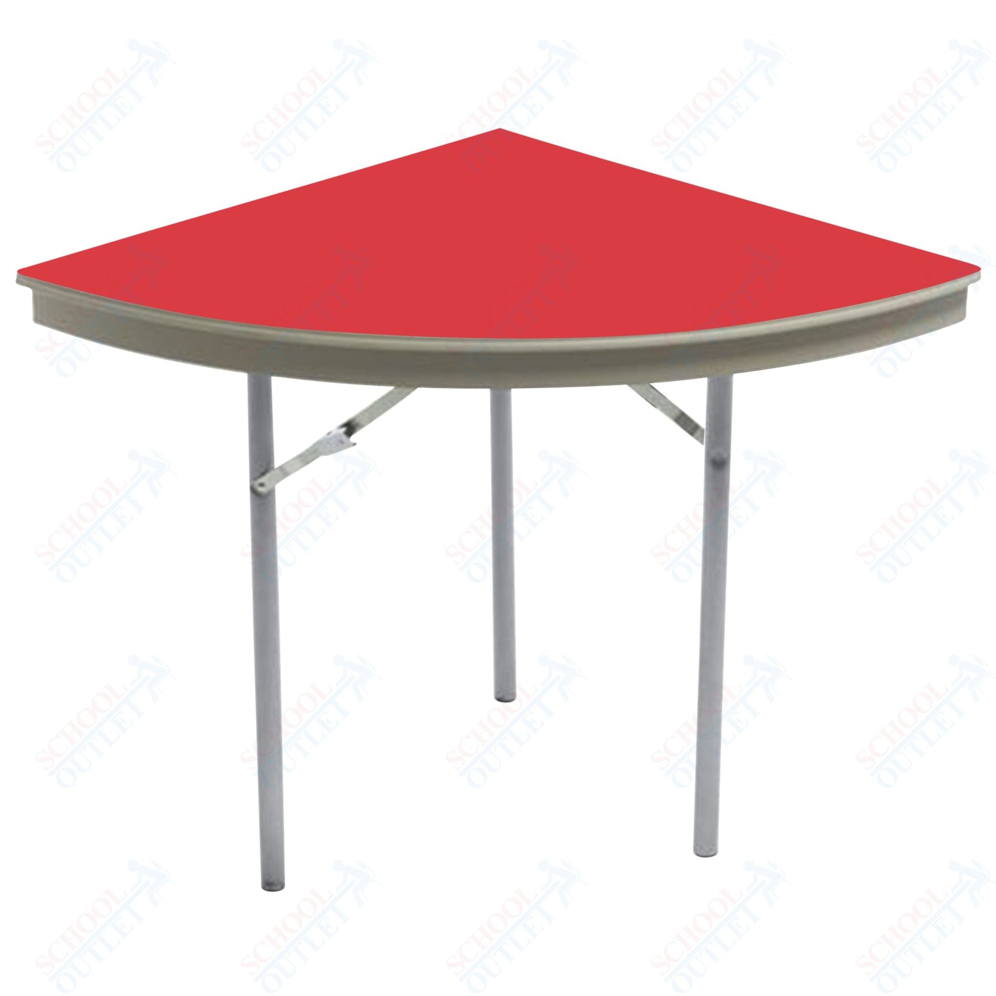 AmTab Dynalite Featherweight Heavy - Duty ABS Plastic Folding Table - Quarter 60" Diameter x 29"H (AmTab AMT - QR60DL) - SchoolOutlet