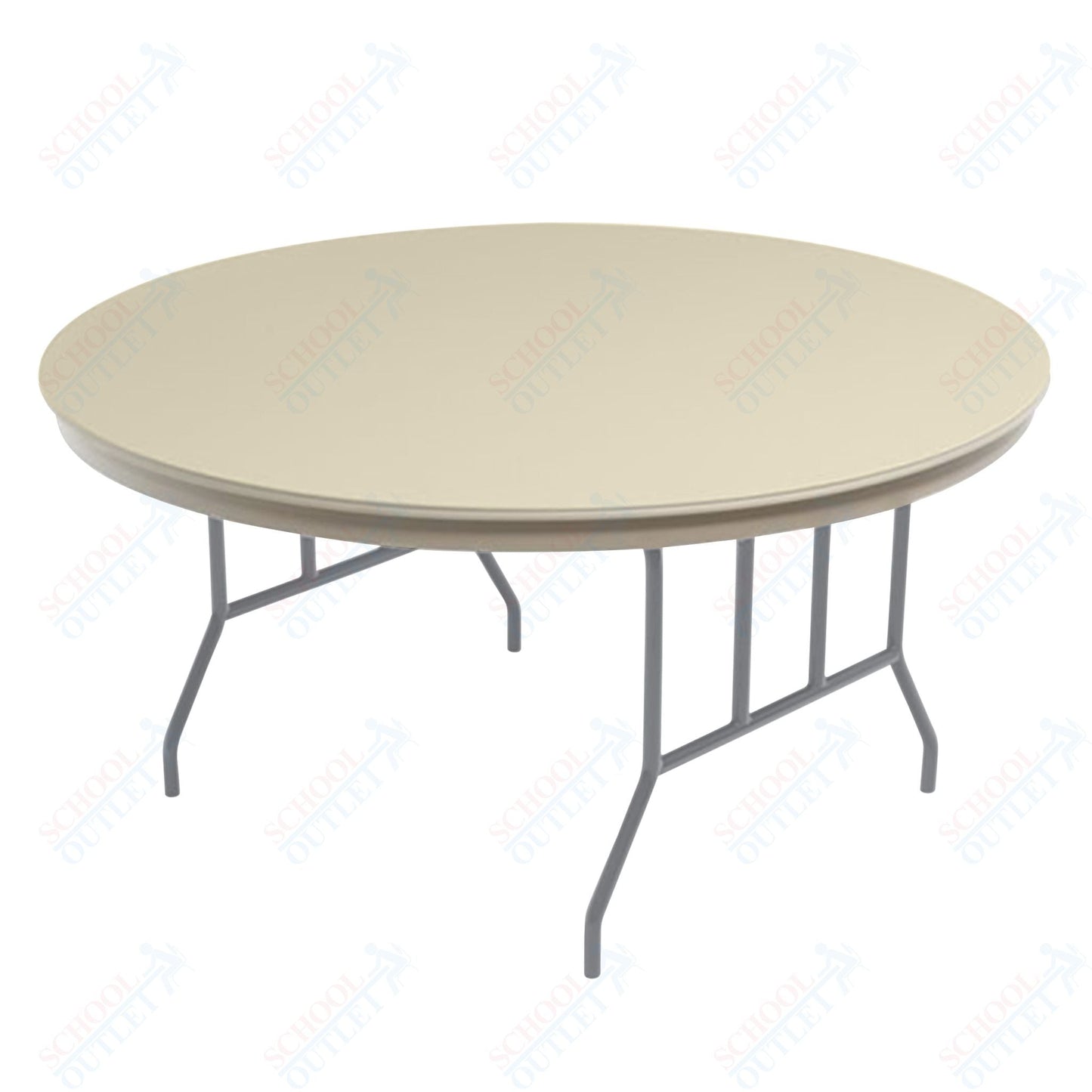 AmTab Dynalite Featherweight Heavy - Duty ABS Plastic Folding Table - Round - 30" Diameter x 29"H (AmTab AMT - R30DL) - SchoolOutlet