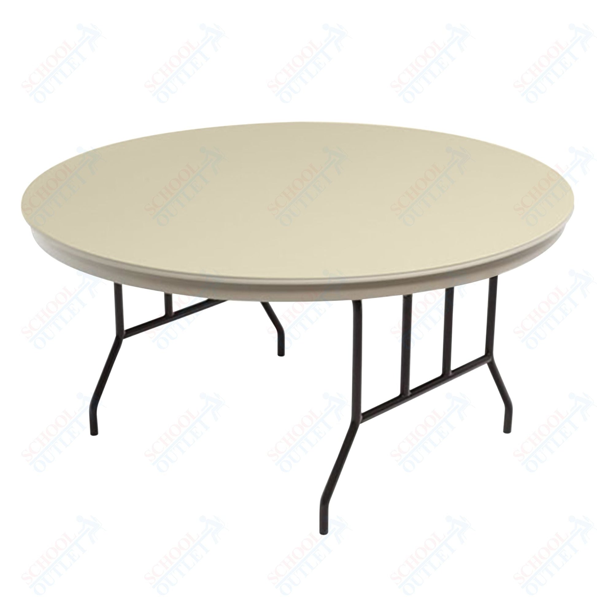 AmTab Dynalite Featherweight Heavy - Duty ABS Plastic Folding Table - Round - 42" Diameter x 29"H (AmTab AMT - R42DL) - SchoolOutlet